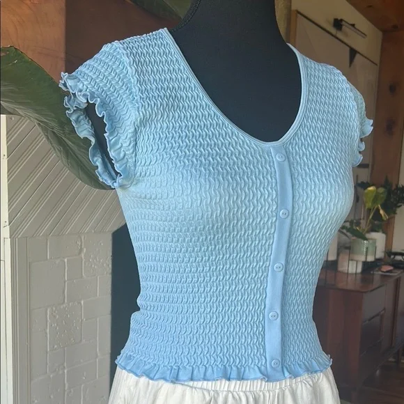 Urban Rebel Smocked Ruffled Blouse - Picture 4 of 8